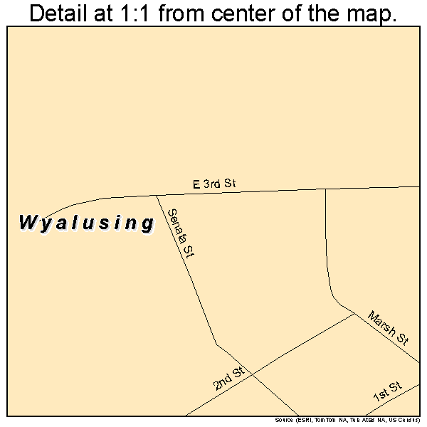Wyalusing, Pennsylvania road map detail