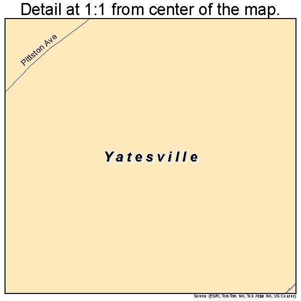 Yatesville, Pennsylvania road map detail