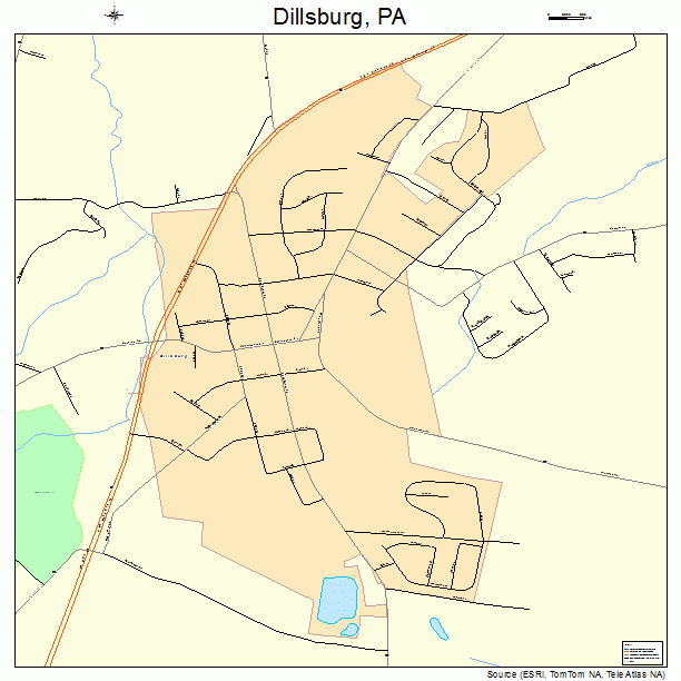 Dillsburg, PA street map