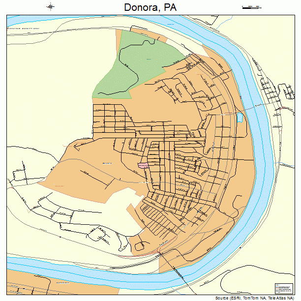 Donora, PA street map