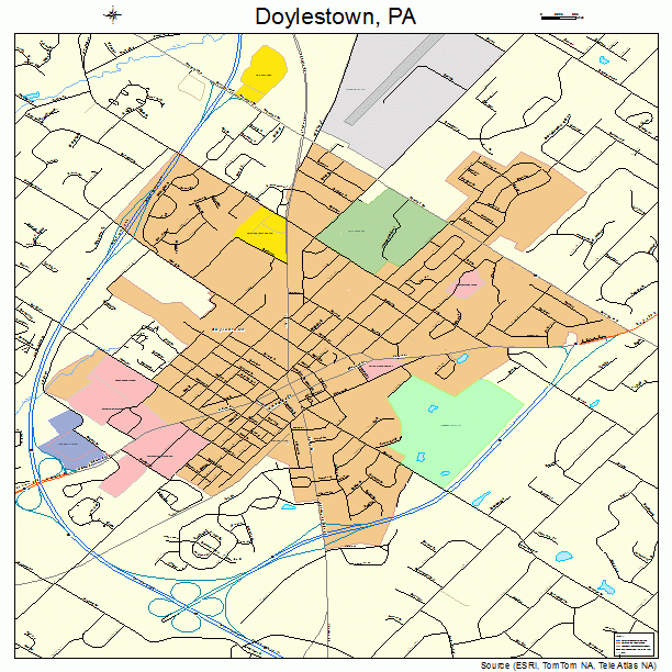 Doylestown, PA street map