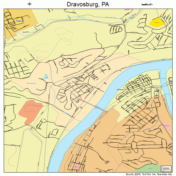 Dravosburg, PA street map