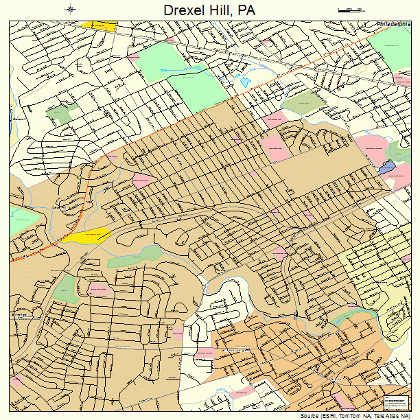 Drexel Hill, PA street map