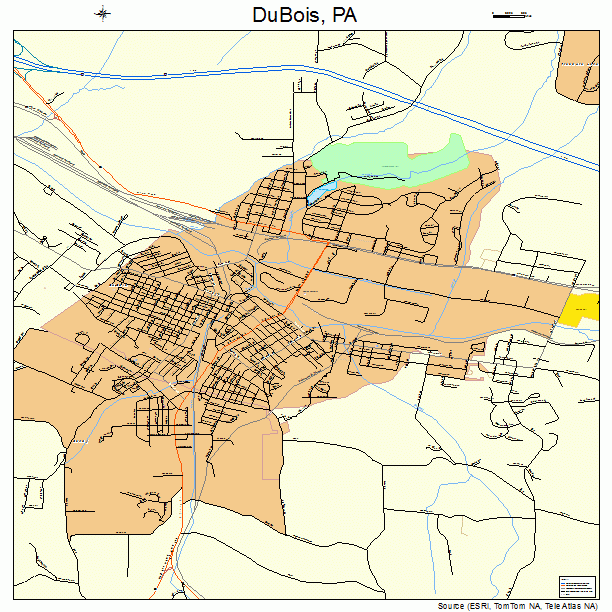 DuBois, PA street map