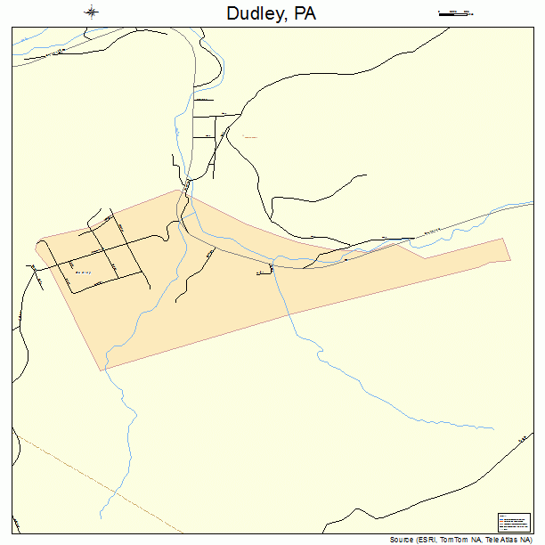 Dudley, PA street map