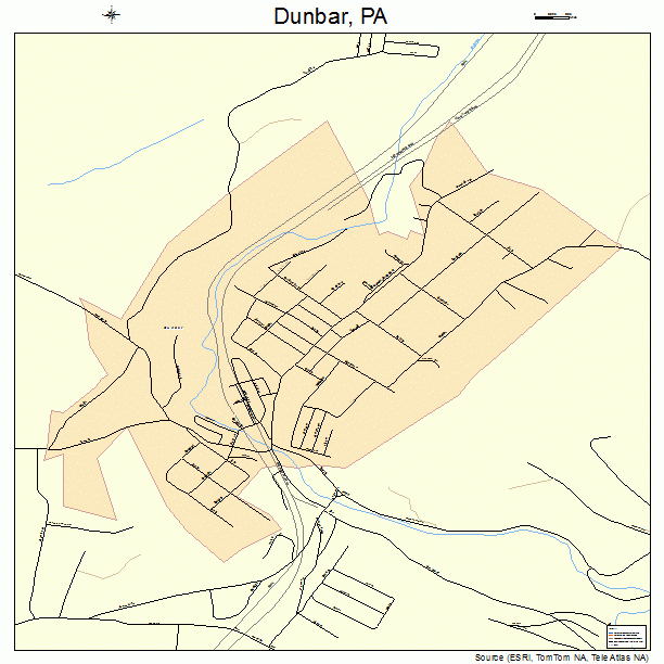 Dunbar, PA street map