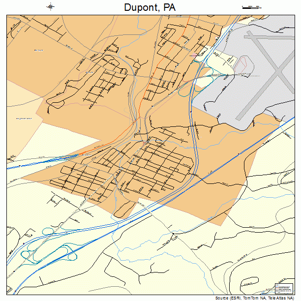 Dupont, PA street map