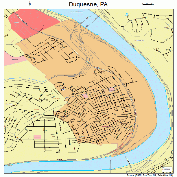 Duquesne, PA street map