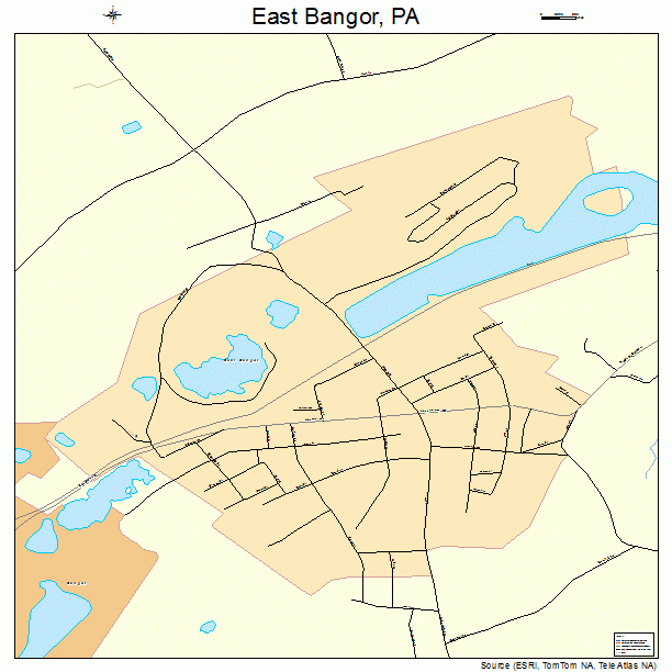East Bangor, PA street map