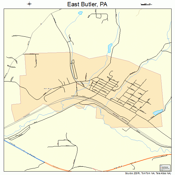 East Butler, PA street map
