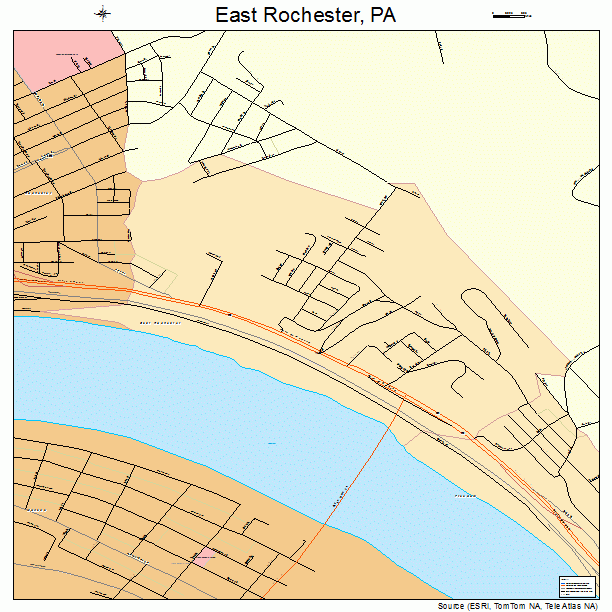 East Rochester, PA street map