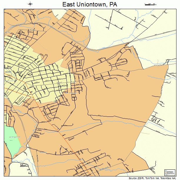 East Uniontown, PA street map