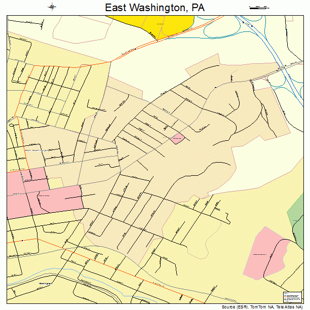 East Washington, PA street map