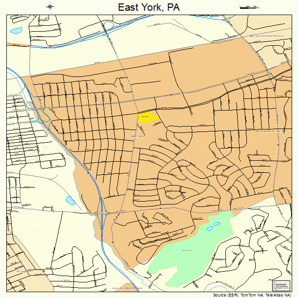 East York, PA street map