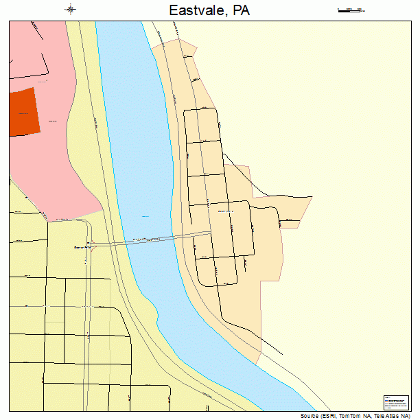 Eastvale, PA street map
