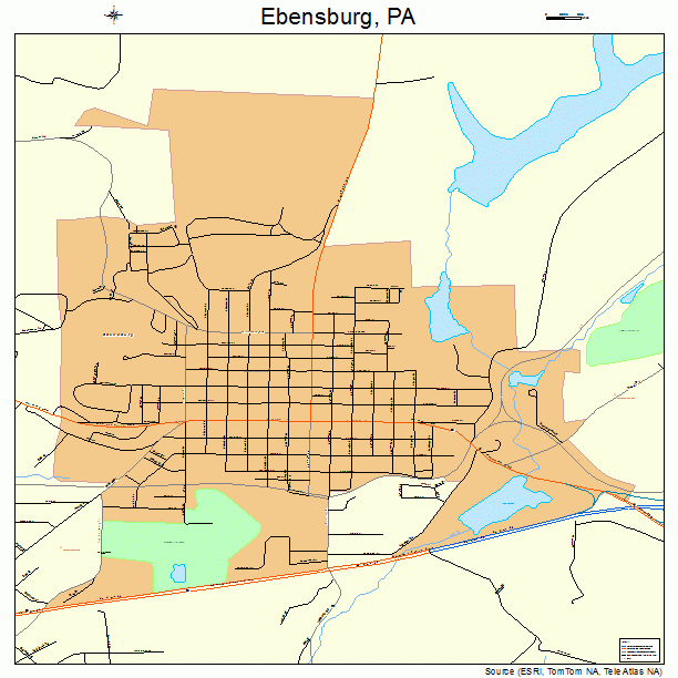 Ebensburg, PA street map