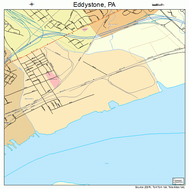 Eddystone, PA street map