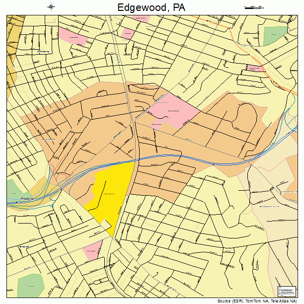Edgewood, PA street map