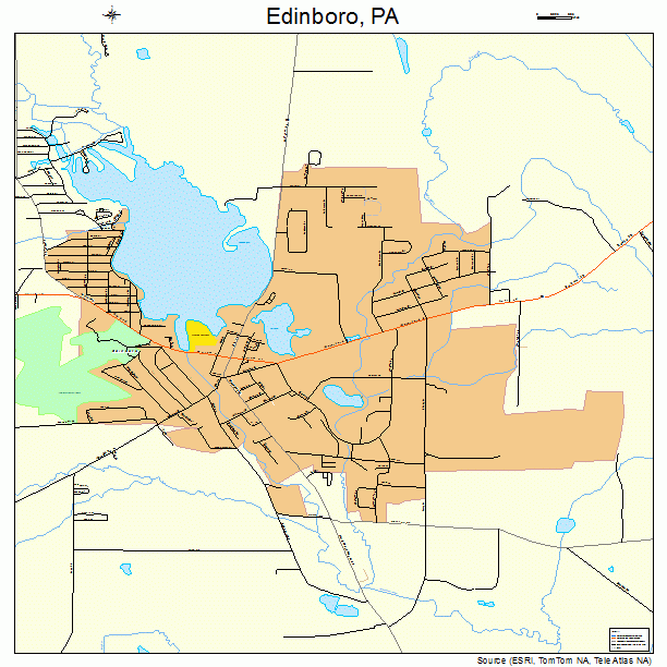 Edinboro, PA street map