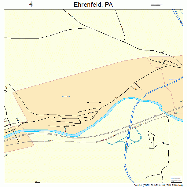 Ehrenfeld, PA street map