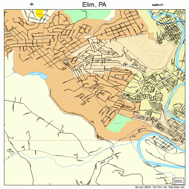 Elim, PA street map