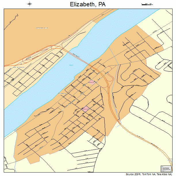 Elizabeth, PA street map
