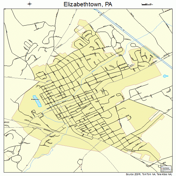 Elizabethtown, PA street map