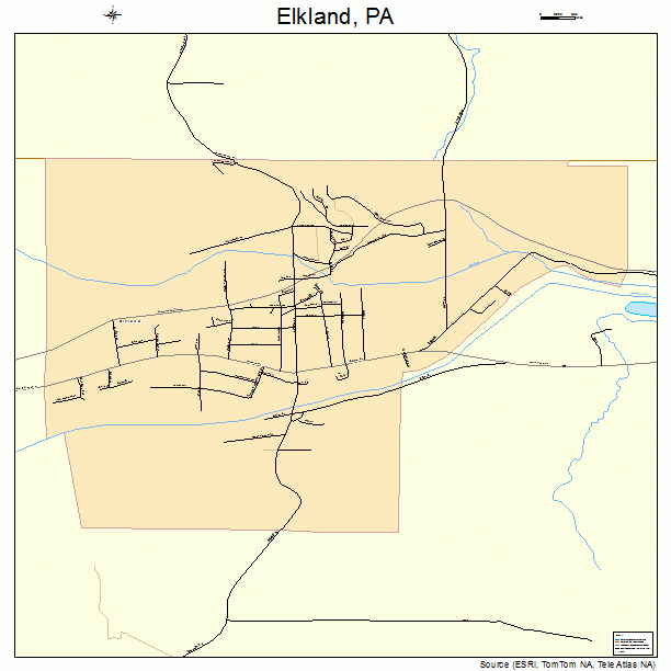 Elkland, PA street map