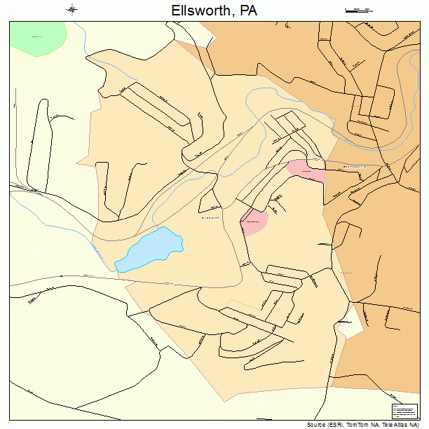 Ellsworth, PA street map