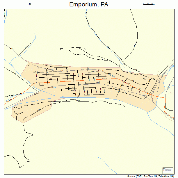 Emporium, PA street map