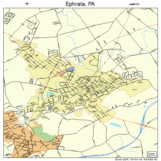 Ephrata, PA street map