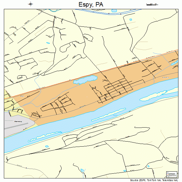 Espy, PA street map