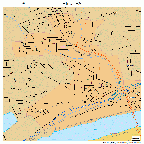 Etna, PA street map