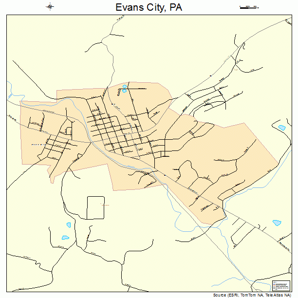 Evans City, PA street map