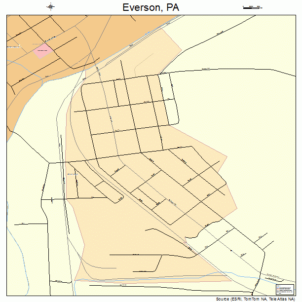 Everson, PA street map