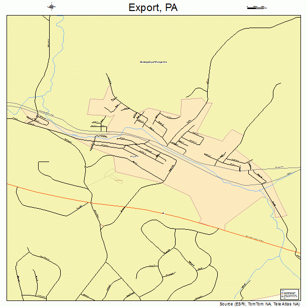 Export, PA street map