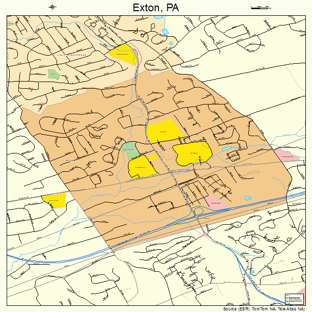 Exton, PA street map