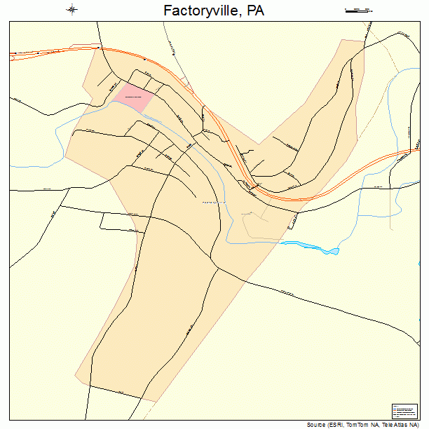 Factoryville, PA street map