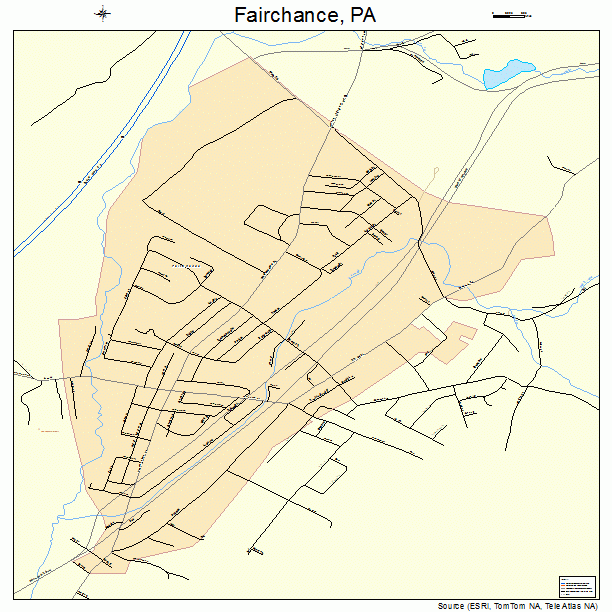 Fairchance, PA street map