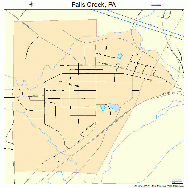 Falls Creek, PA street map