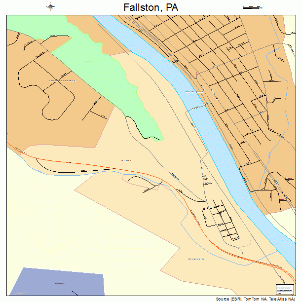 Fallston, PA street map