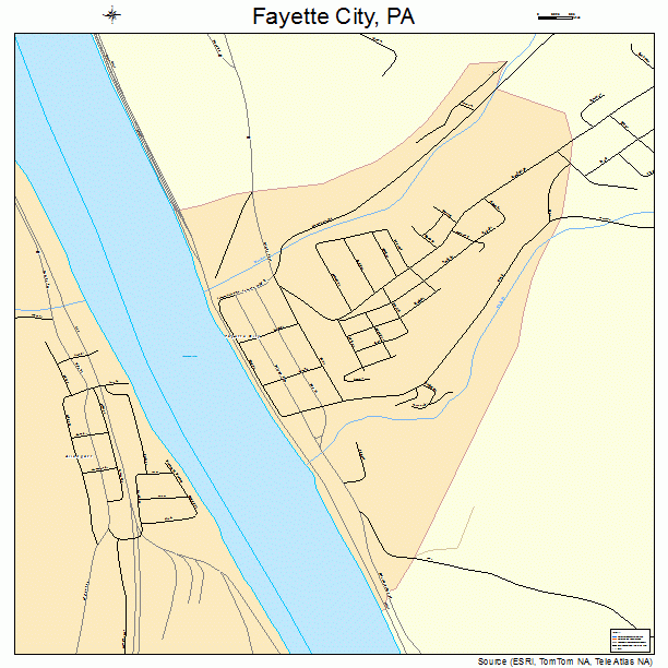 Fayette City, PA street map
