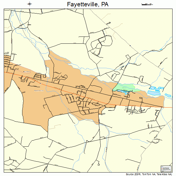 Fayetteville, PA street map