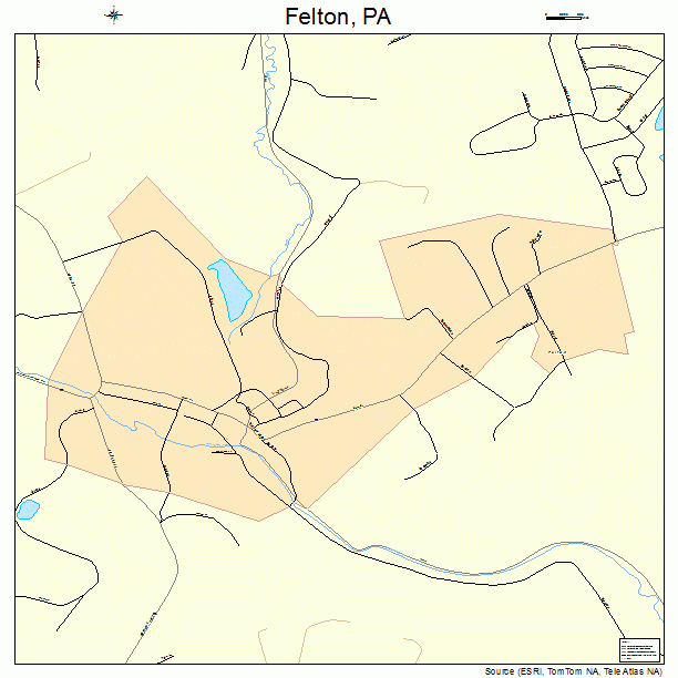 Felton, PA street map