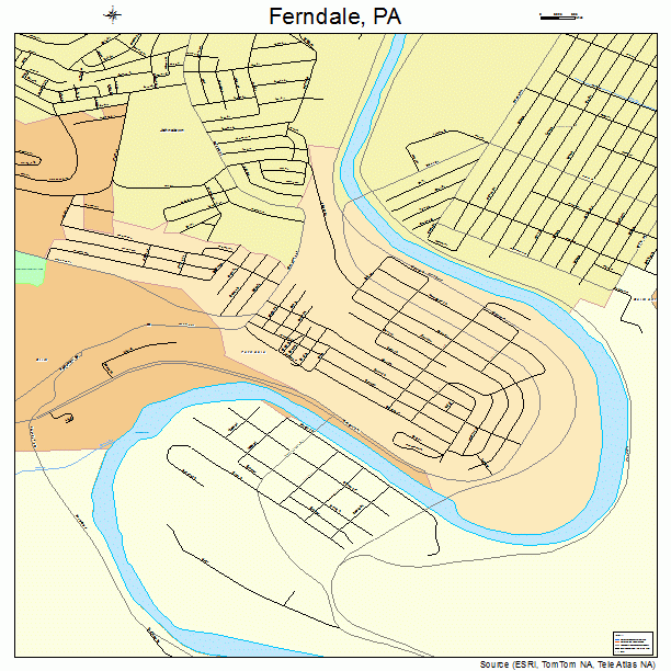 Ferndale, PA street map