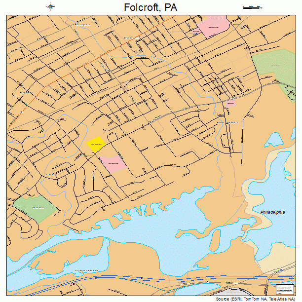 Folcroft, PA street map