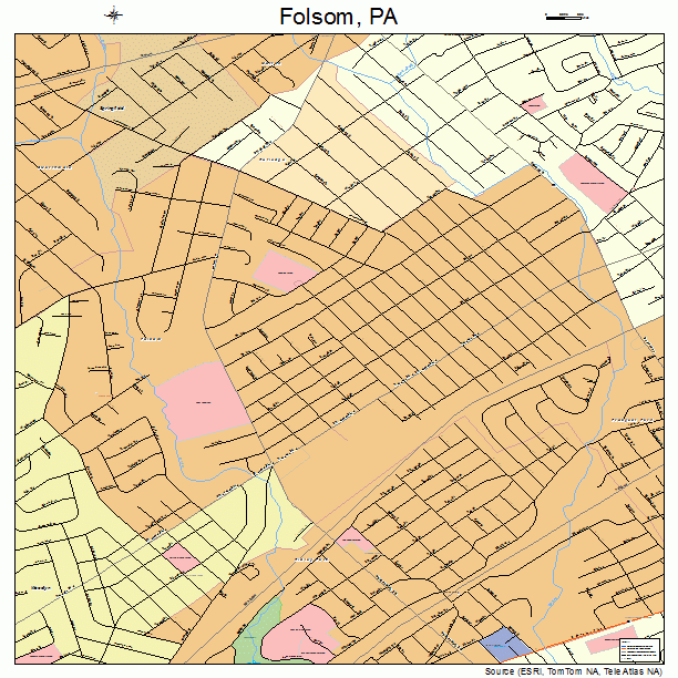 Folsom, PA street map