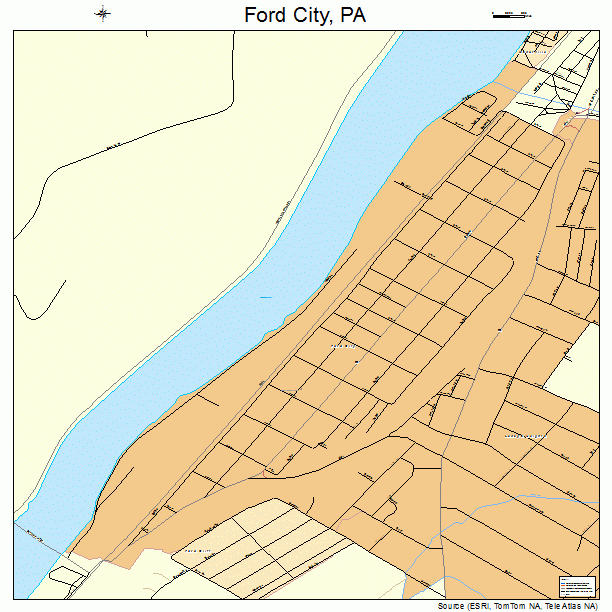 Ford City, PA street map