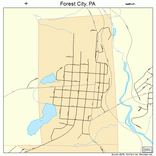Forest City, PA street map