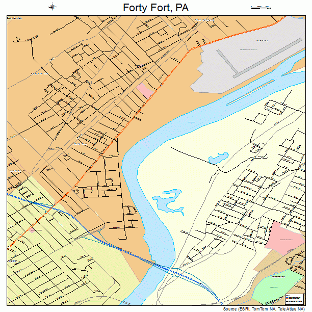 Forty Fort, PA street map